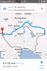 Ruta: Konya a Pammukale (5 horas,55 minutos)